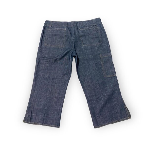 Vintage DKNY Chambray Cropped pants, Size 12 US - Picture 2 of 12